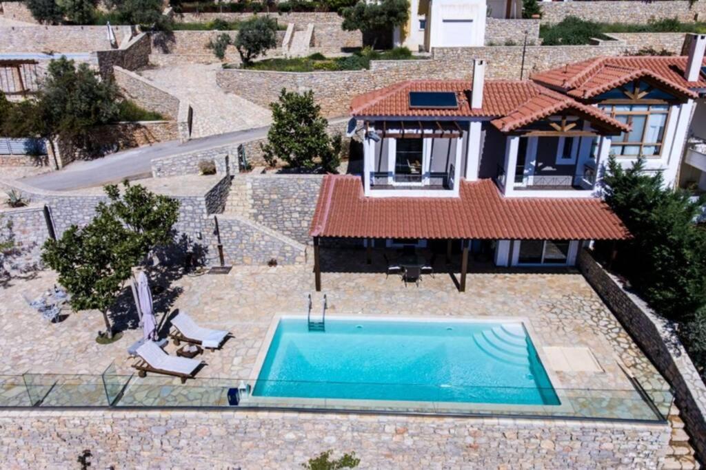 Apollo Romantic Sea View Villa Kivérion 外观 照片