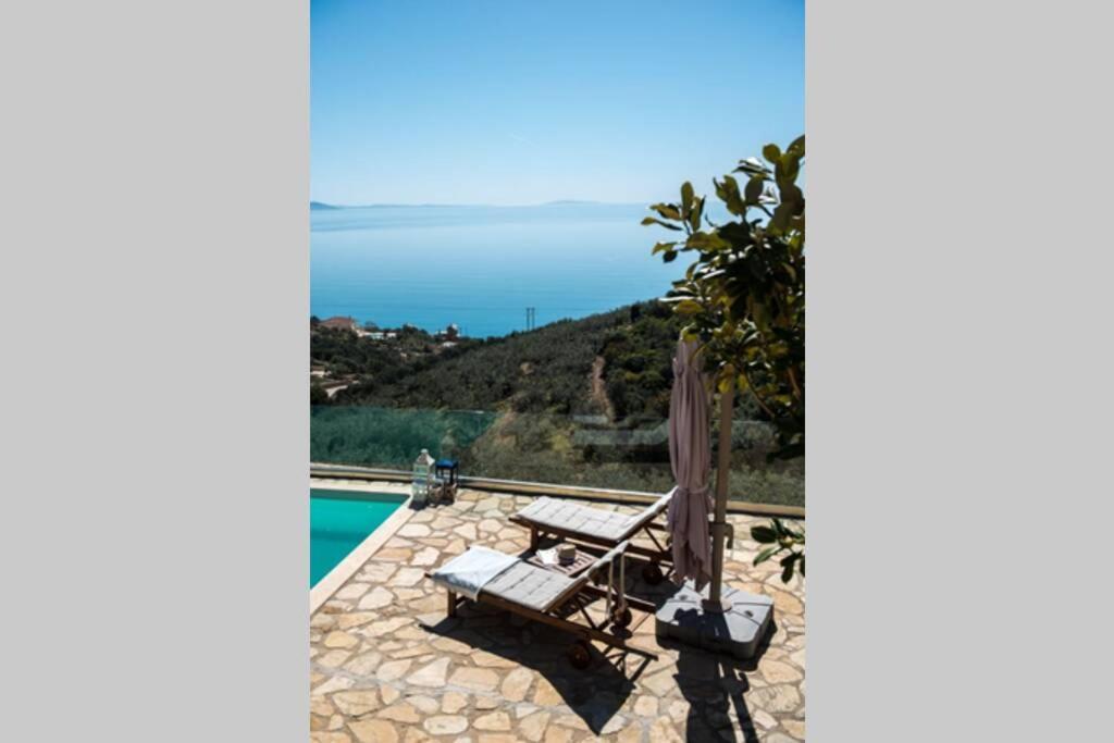 Apollo Romantic Sea View Villa Kivérion 外观 照片