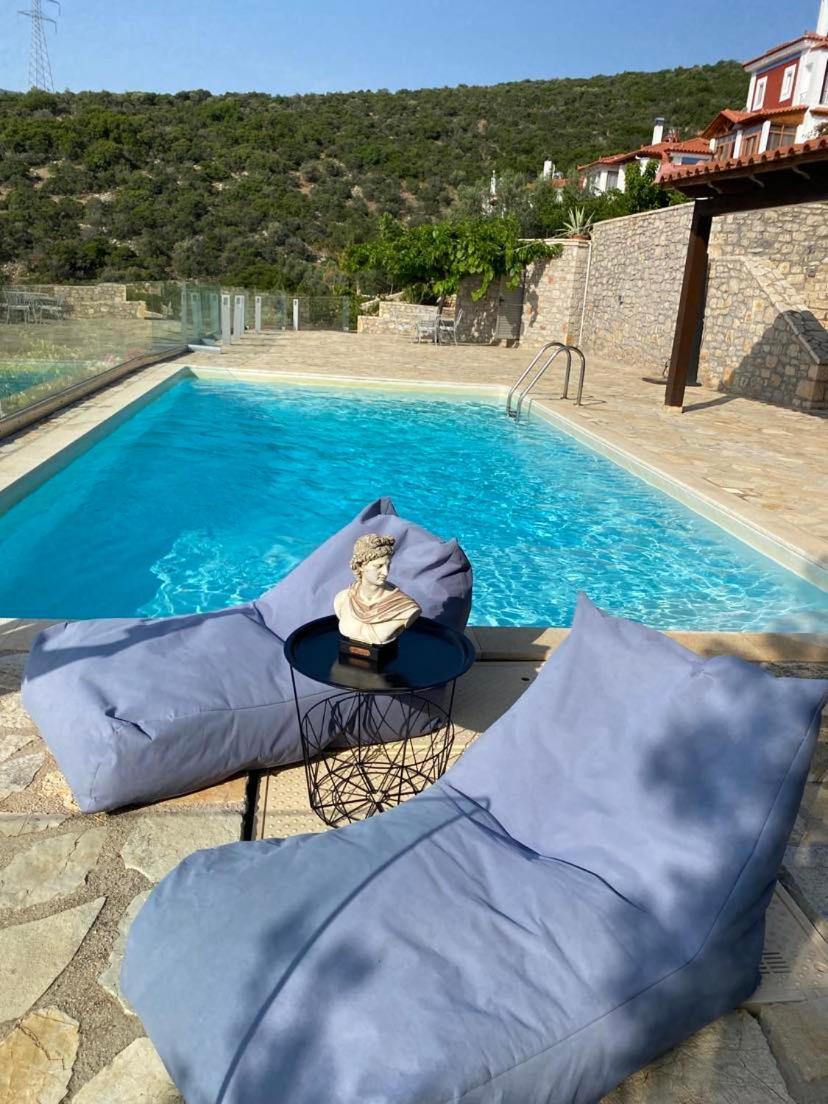 Apollo Romantic Sea View Villa Kivérion 外观 照片
